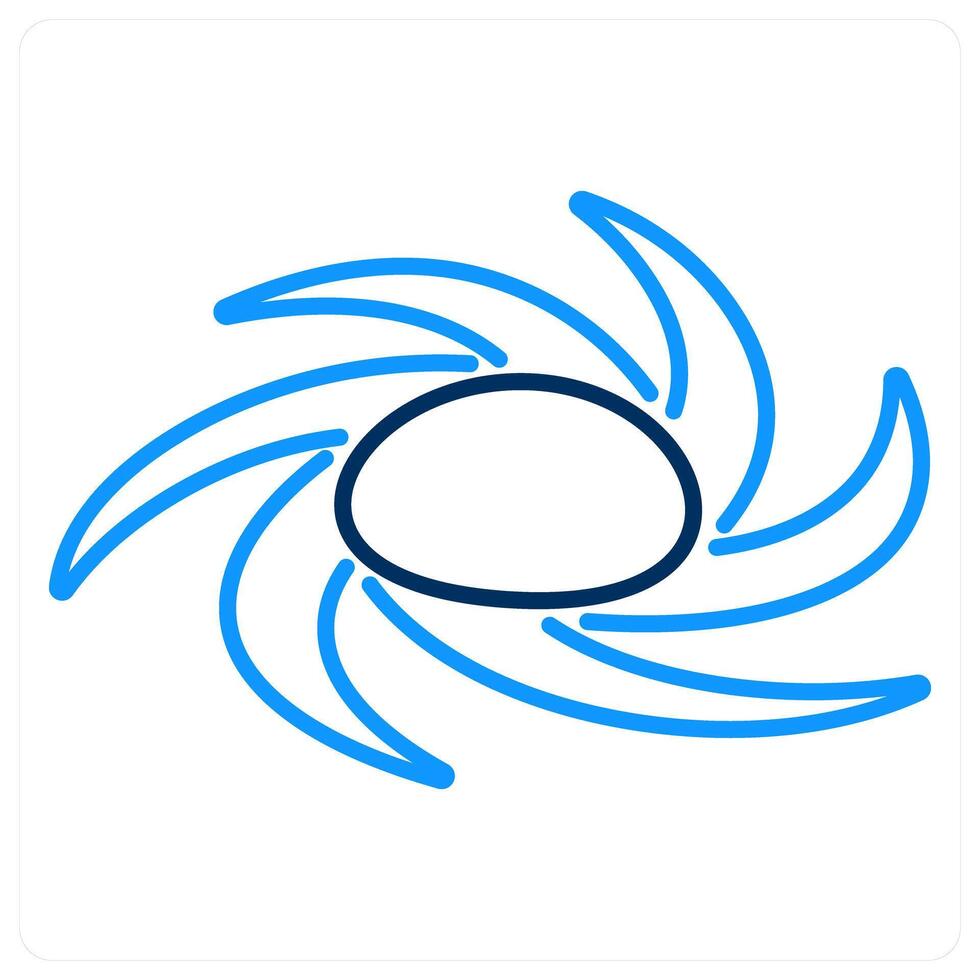 Black hole icon concept in blue bold line color vector