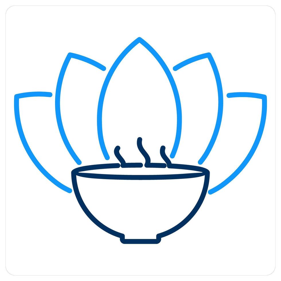 SPA icon concept in blue bold line color vector