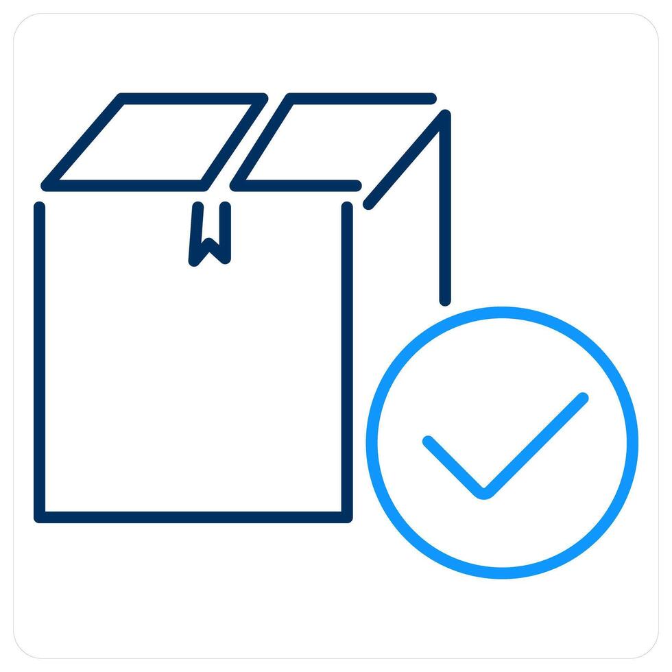 Product icon concept in blue bold line color vector