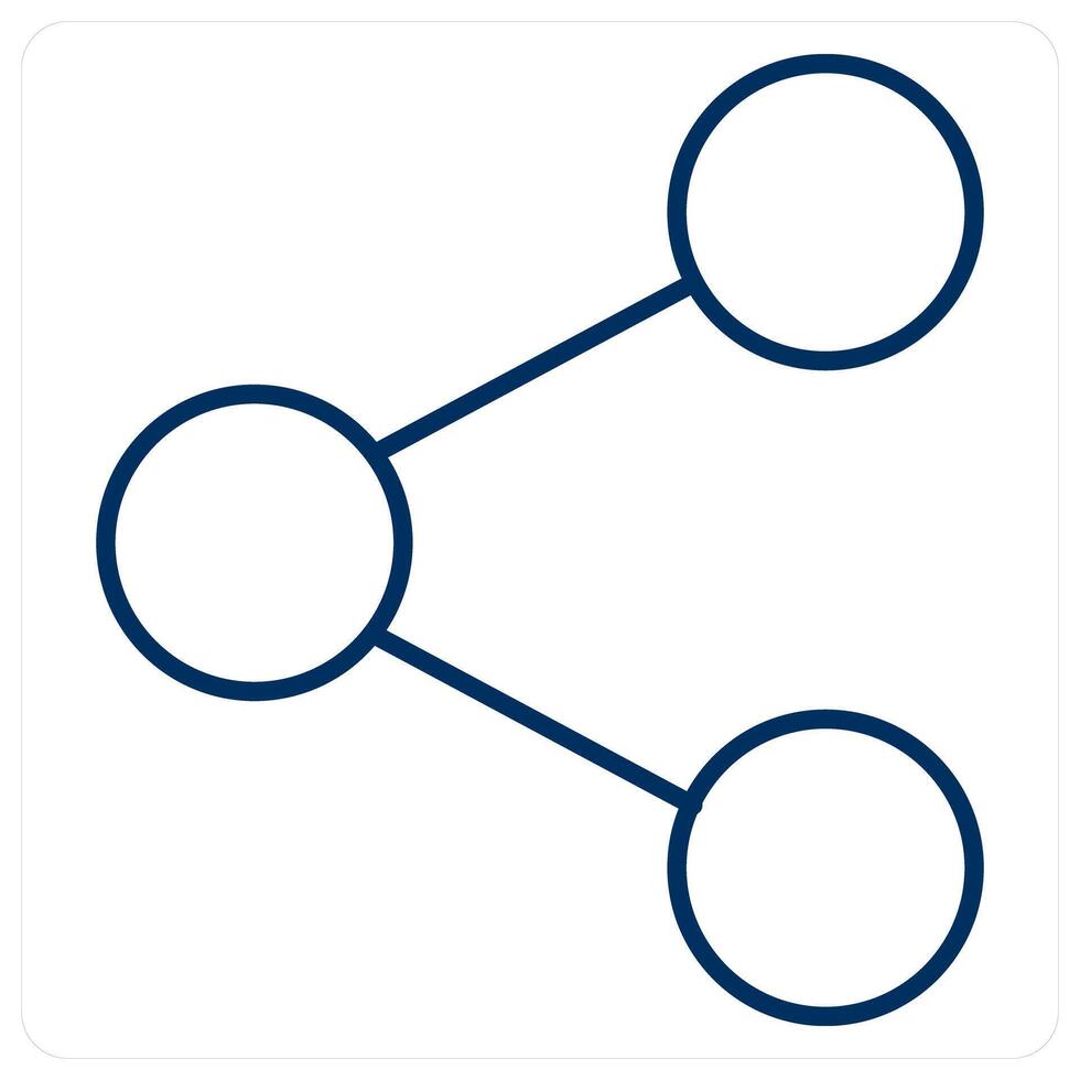 Share concept in blue bold line color vector