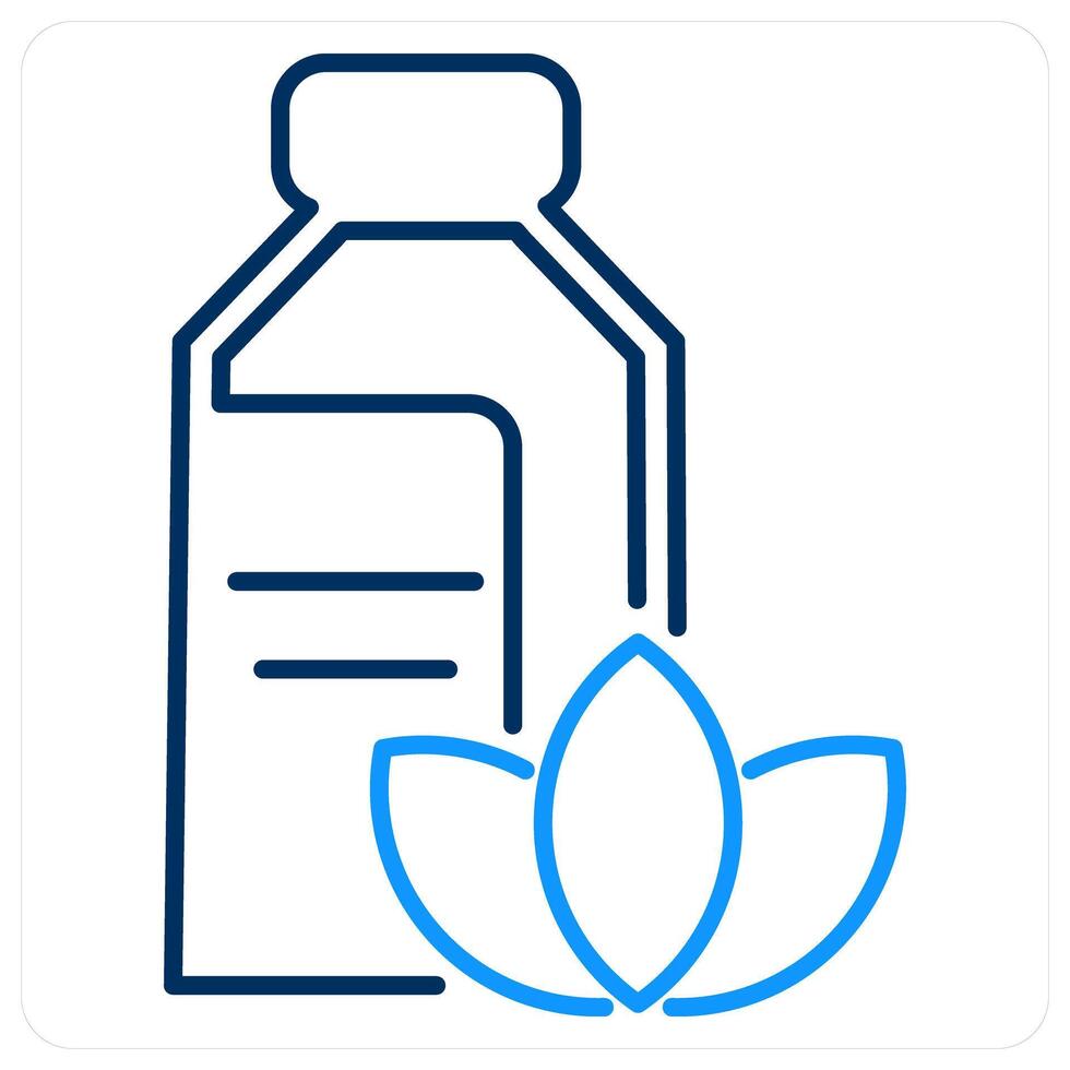 Medicine icon concept in blue bold line color vector