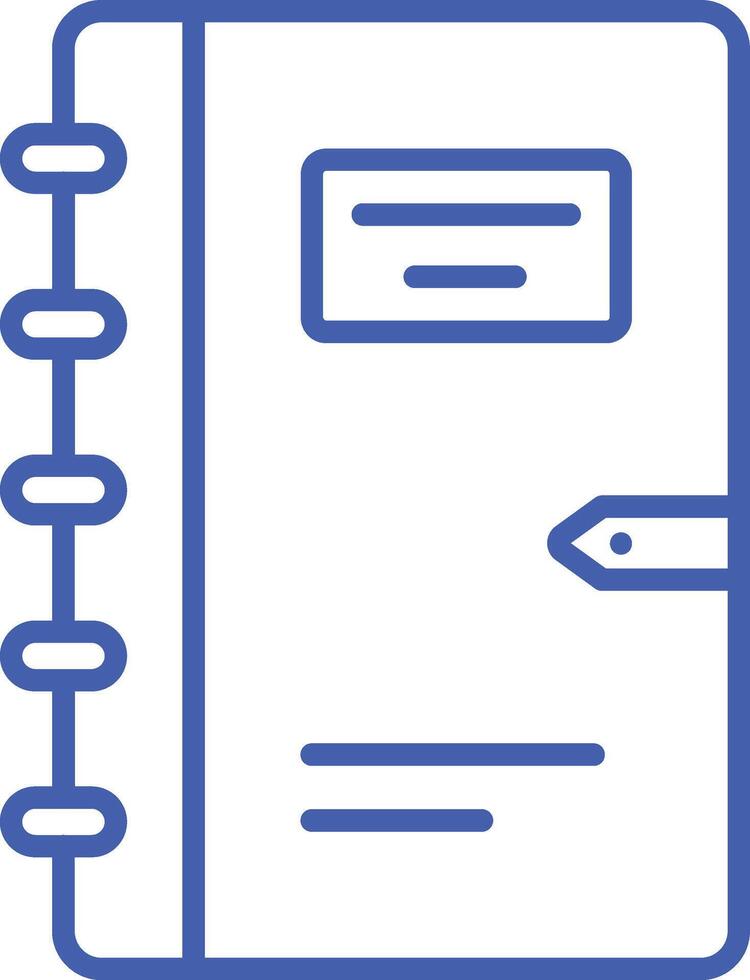 Agenda Line Icon vector