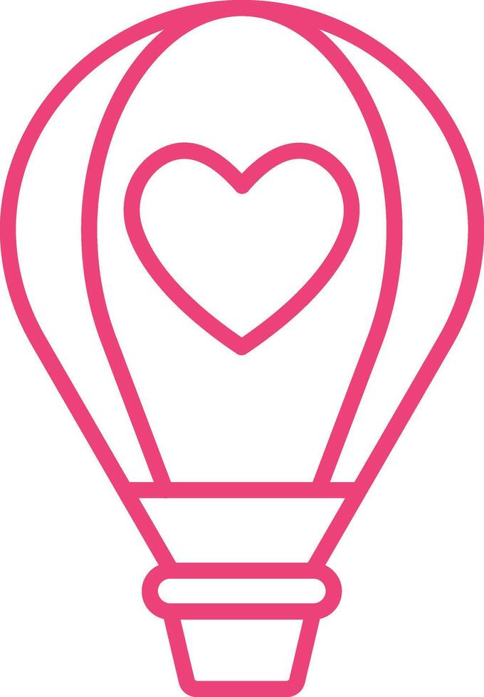 Outline Icon Hot Air Balloon vector