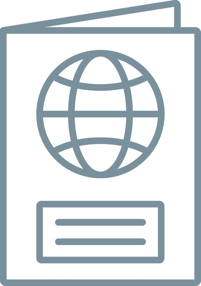 Passport Line Icon vector