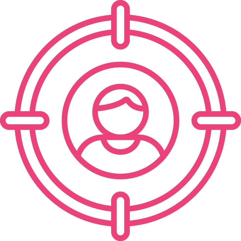 Target Line Icon vector