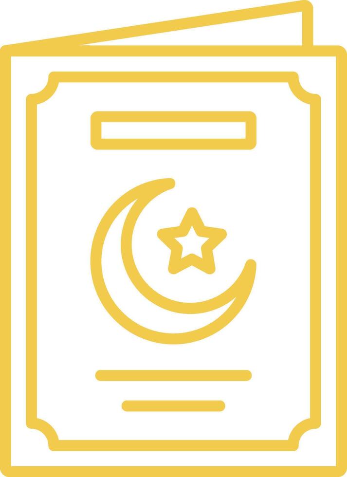 Greeting Card Line Icon vector