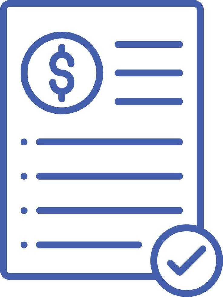 Invoice Line Icon vector