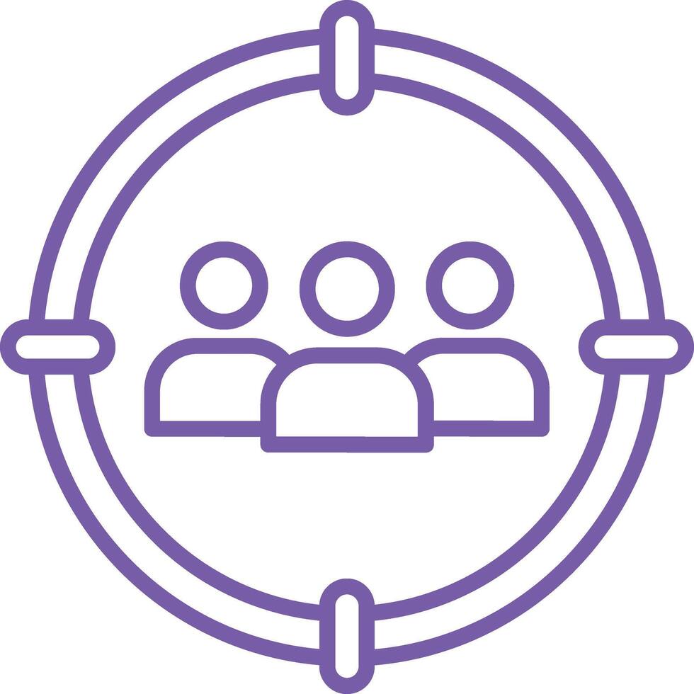 Target Audience Line Icon vector