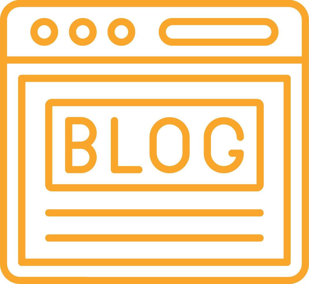 Blog Line Icon vector