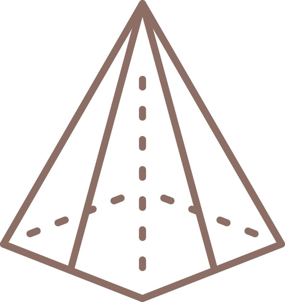 Pyramid Line Icon vector
