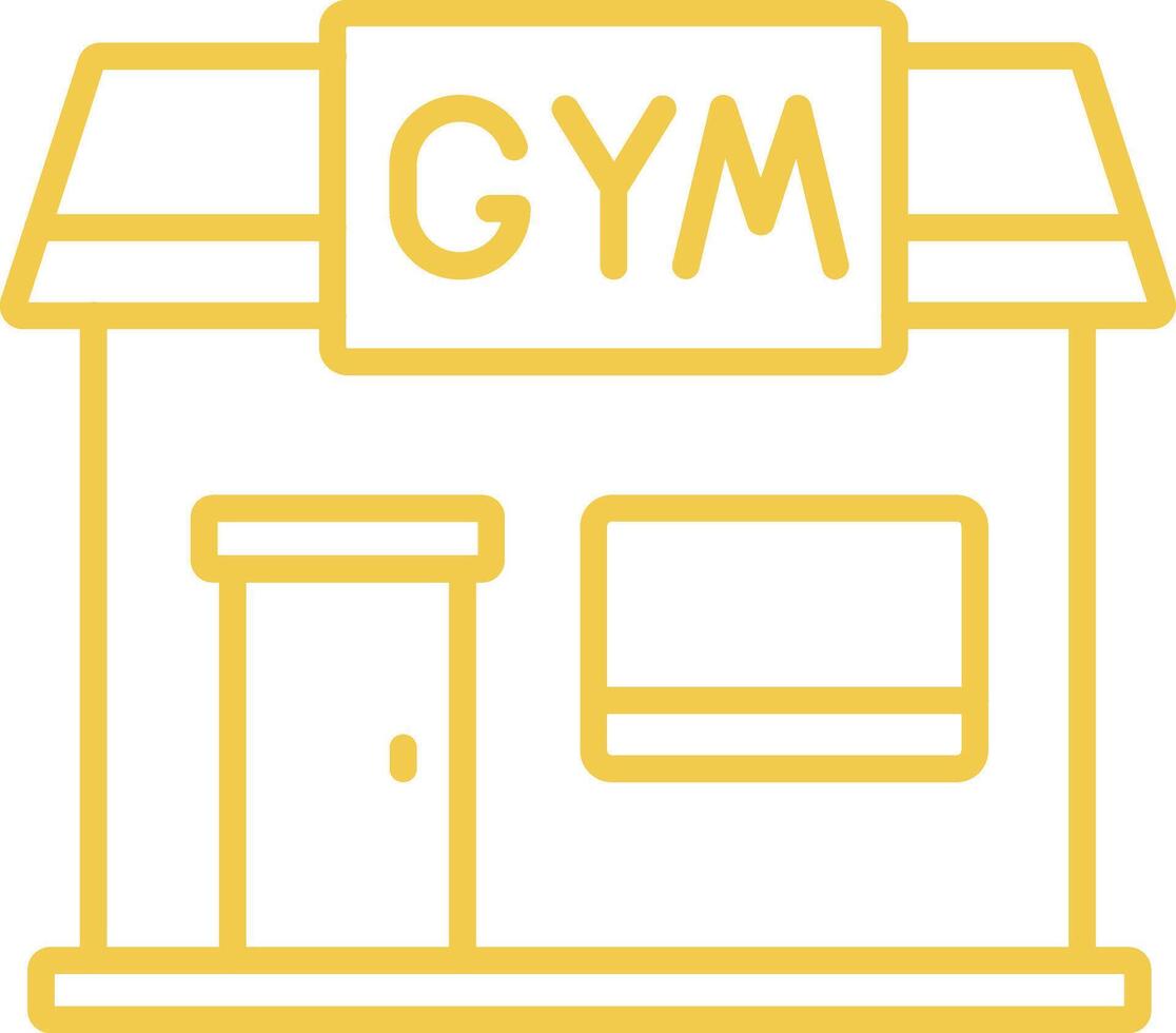 Gym Line Icon vector