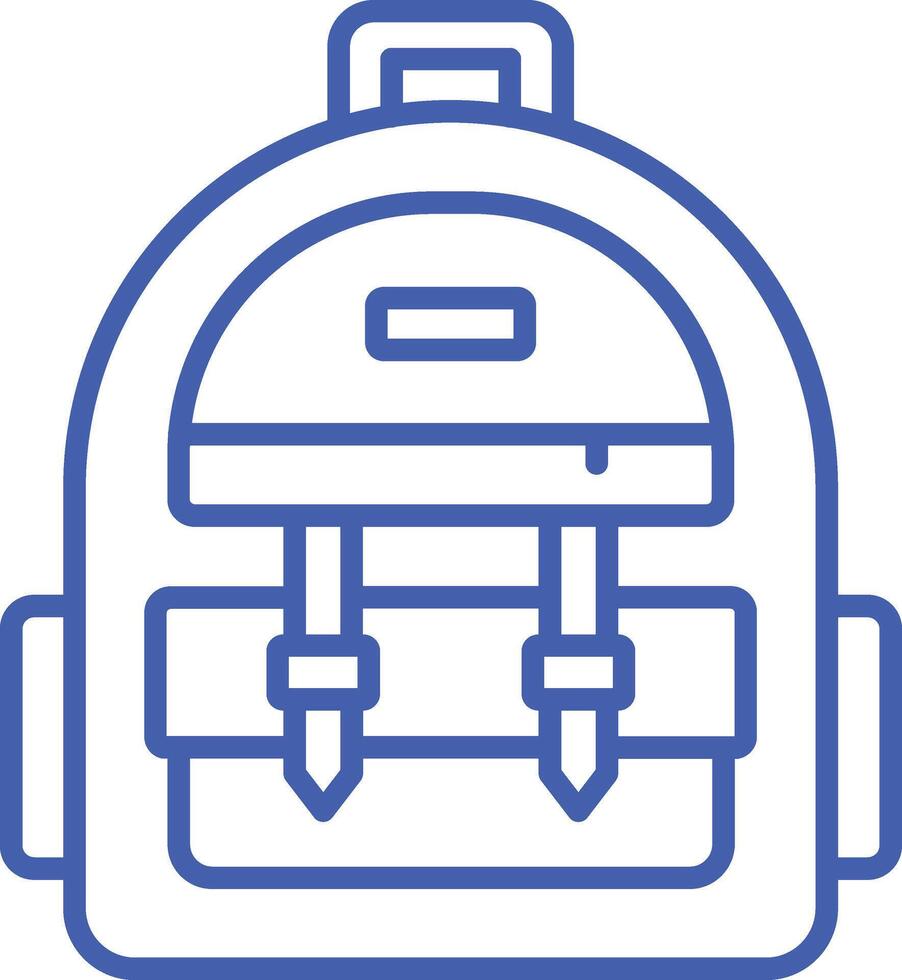 Backpack Line Icon vector