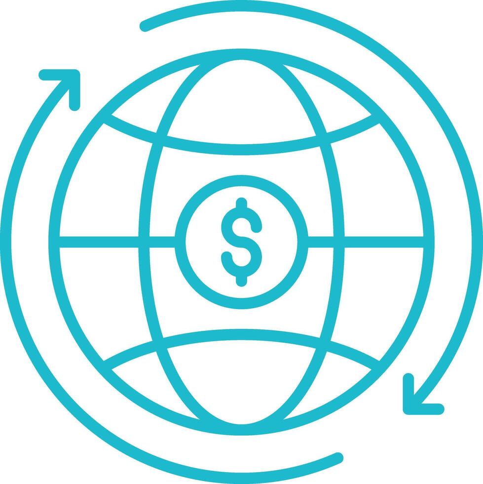 Worldwide Line Icon vector