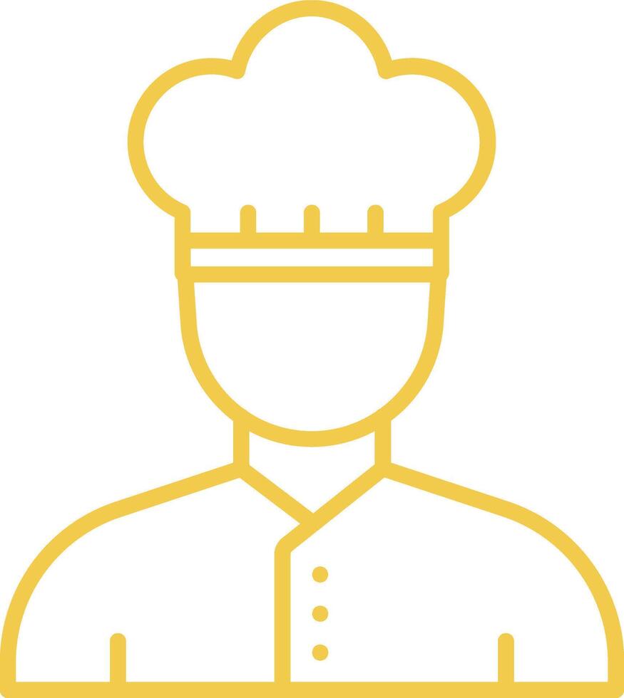 Outline Icon Chef vector