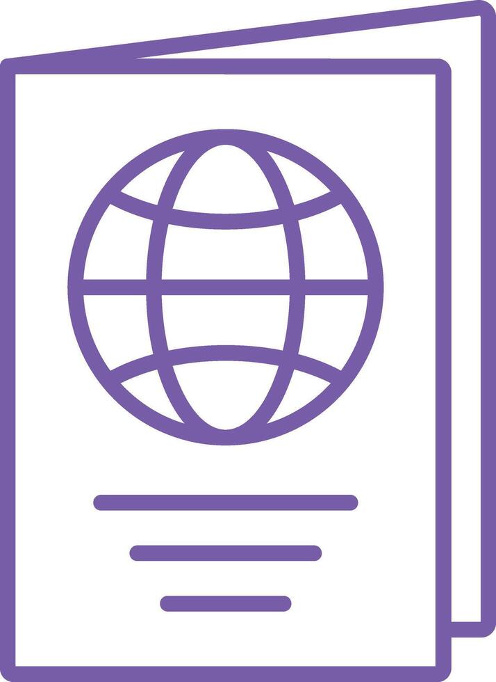 Passport Outline Icon vector