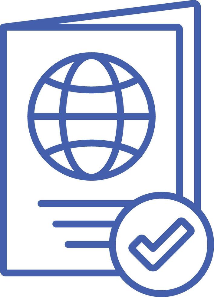 Approved Line Icon vector