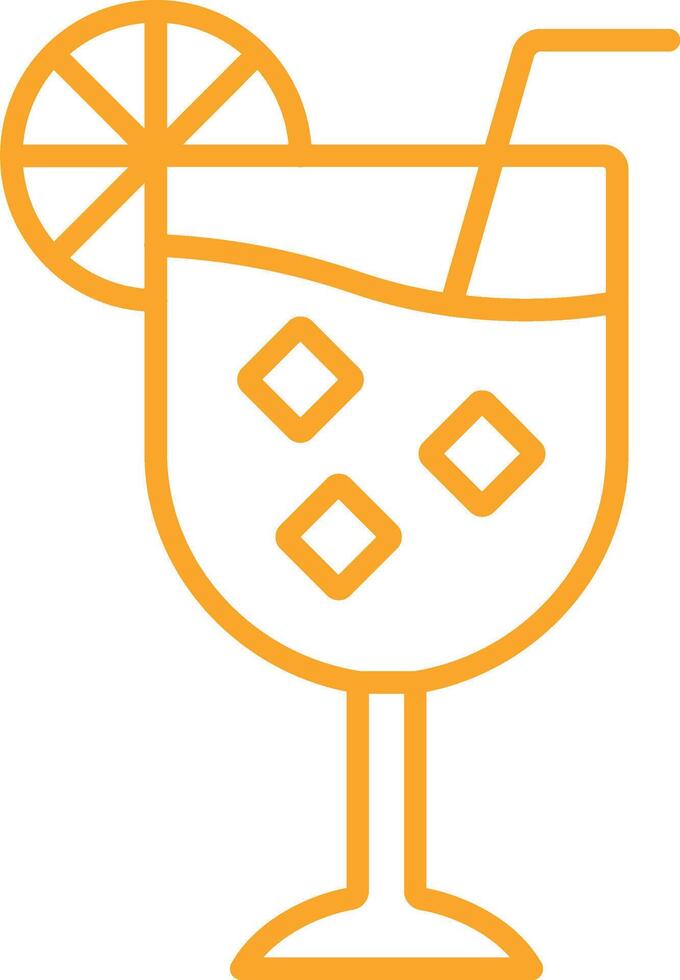 Cocktail Line Icon vector