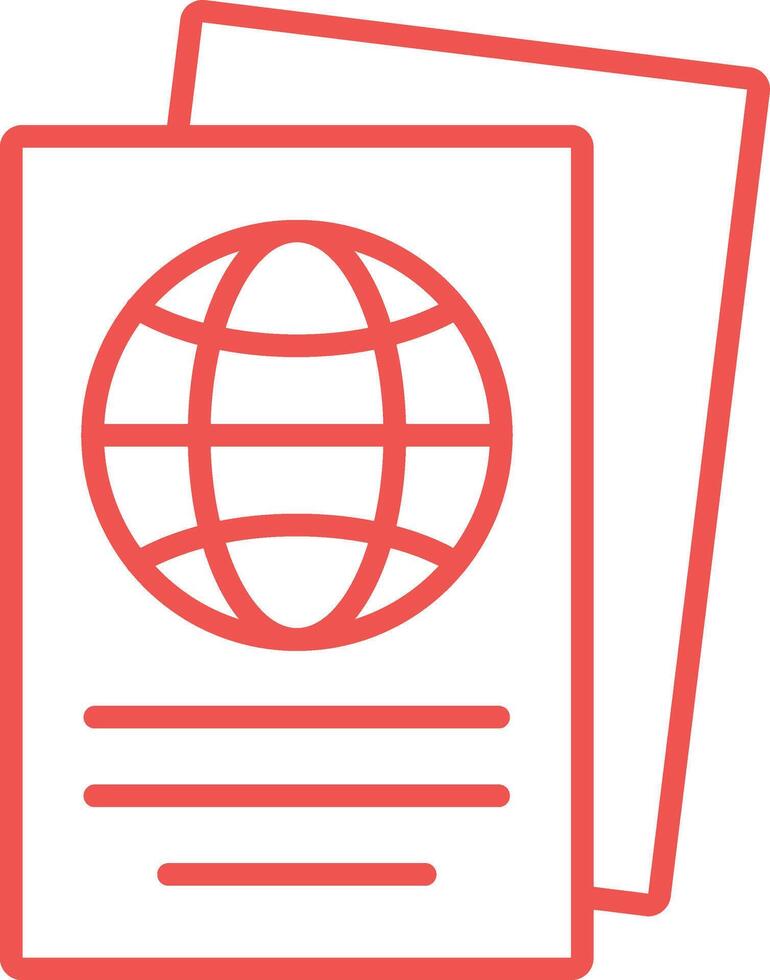 Outline Passport Icon vector