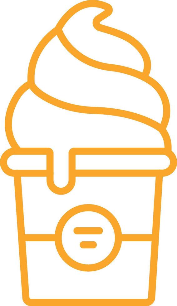 Ice Cream Outline Icon vector