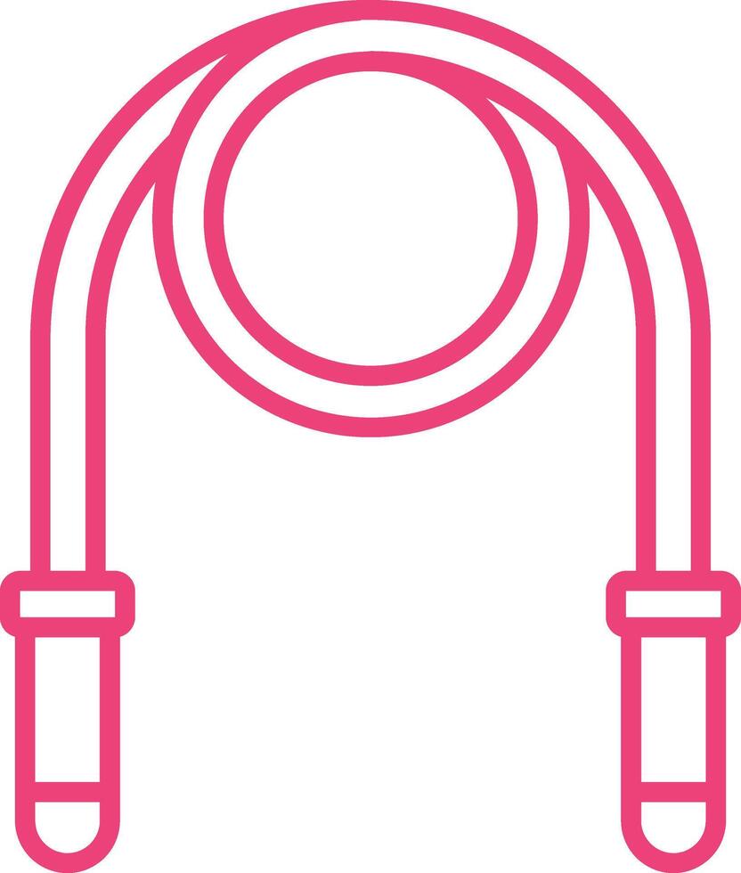Jumping Rope Outline Icon vector