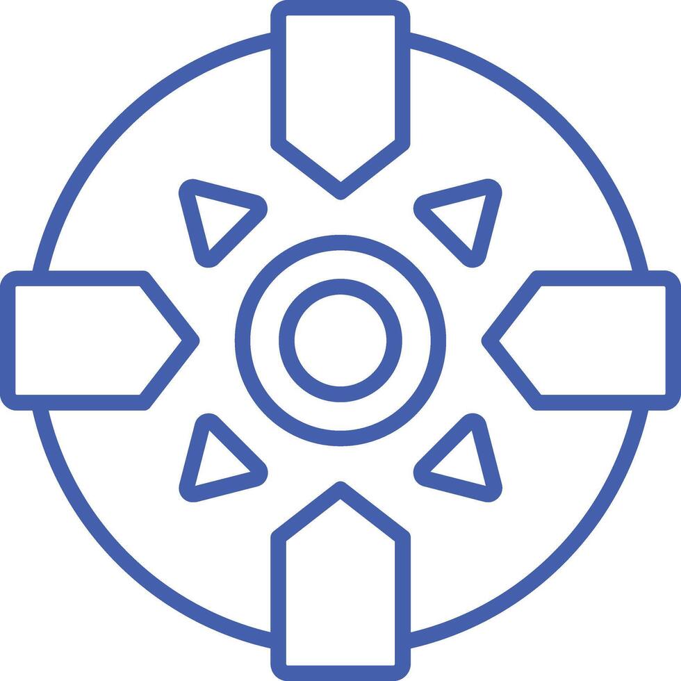 Eye Tracking Line Icon vector