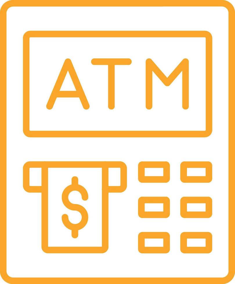 ATM Line Icon vector