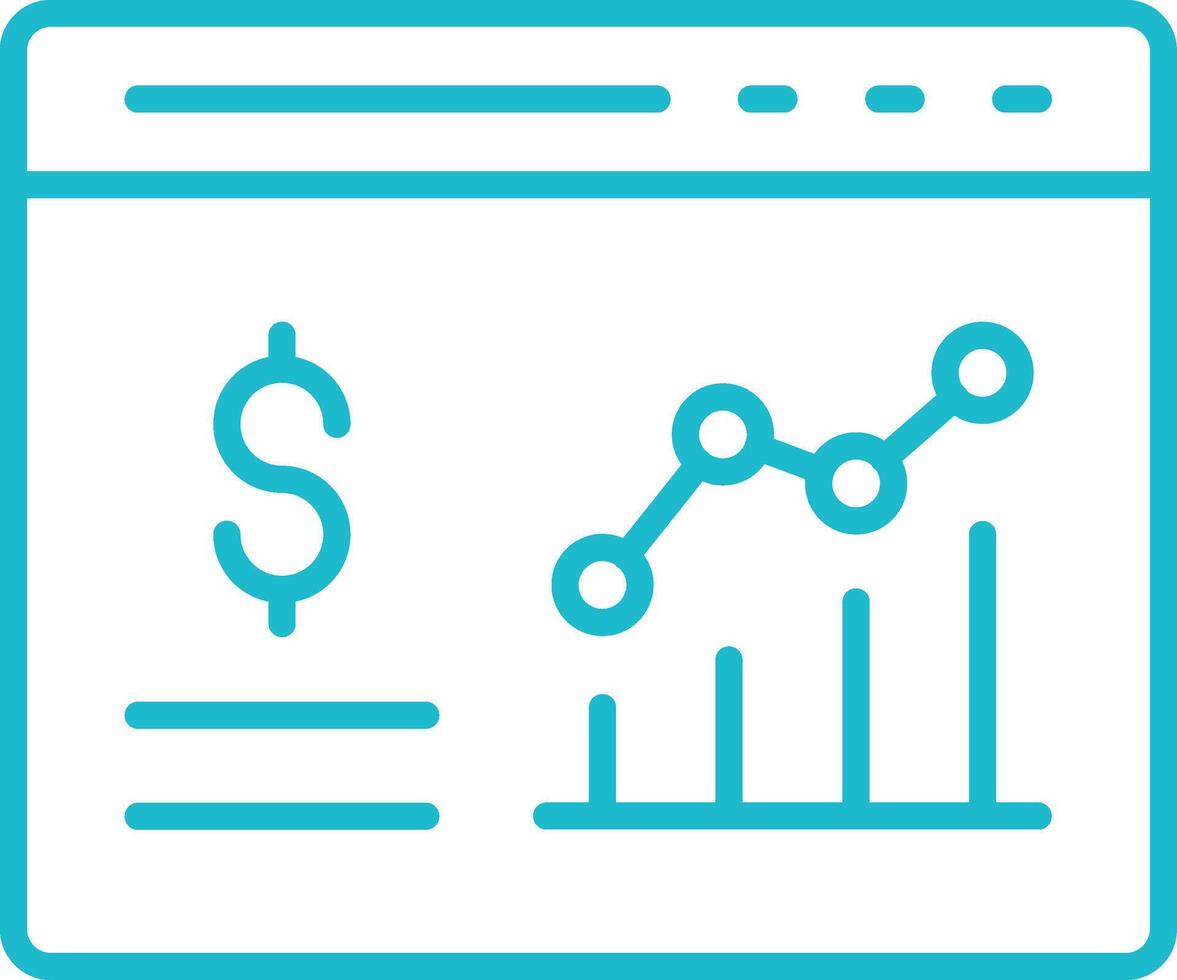 Analytics Outline Icon vector