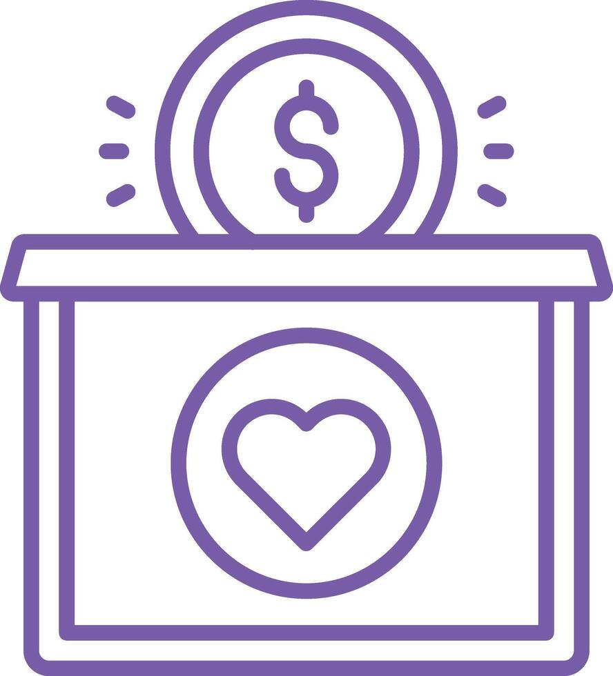 Donation Outline Icon vector