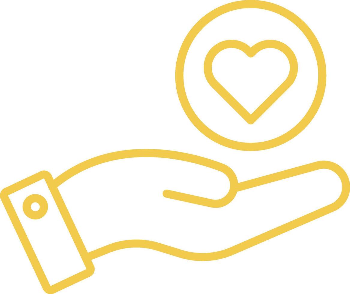 Give Love Line Icon vector