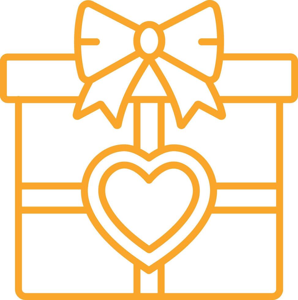 Gift Line Icon vector