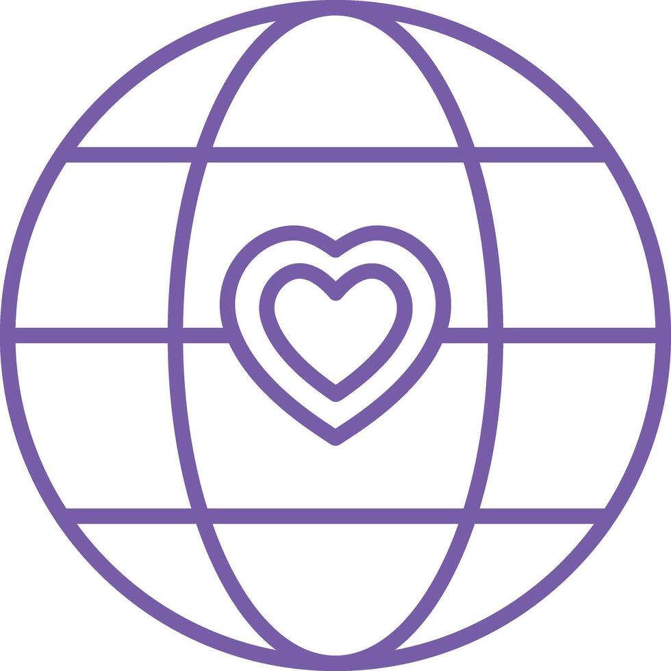 Globe Line Icon vector