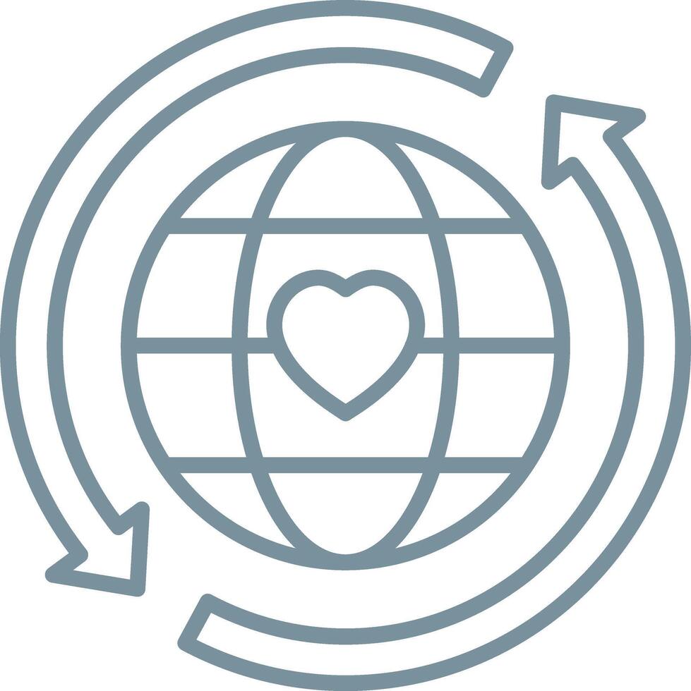 Outline Worldwide Icon vector