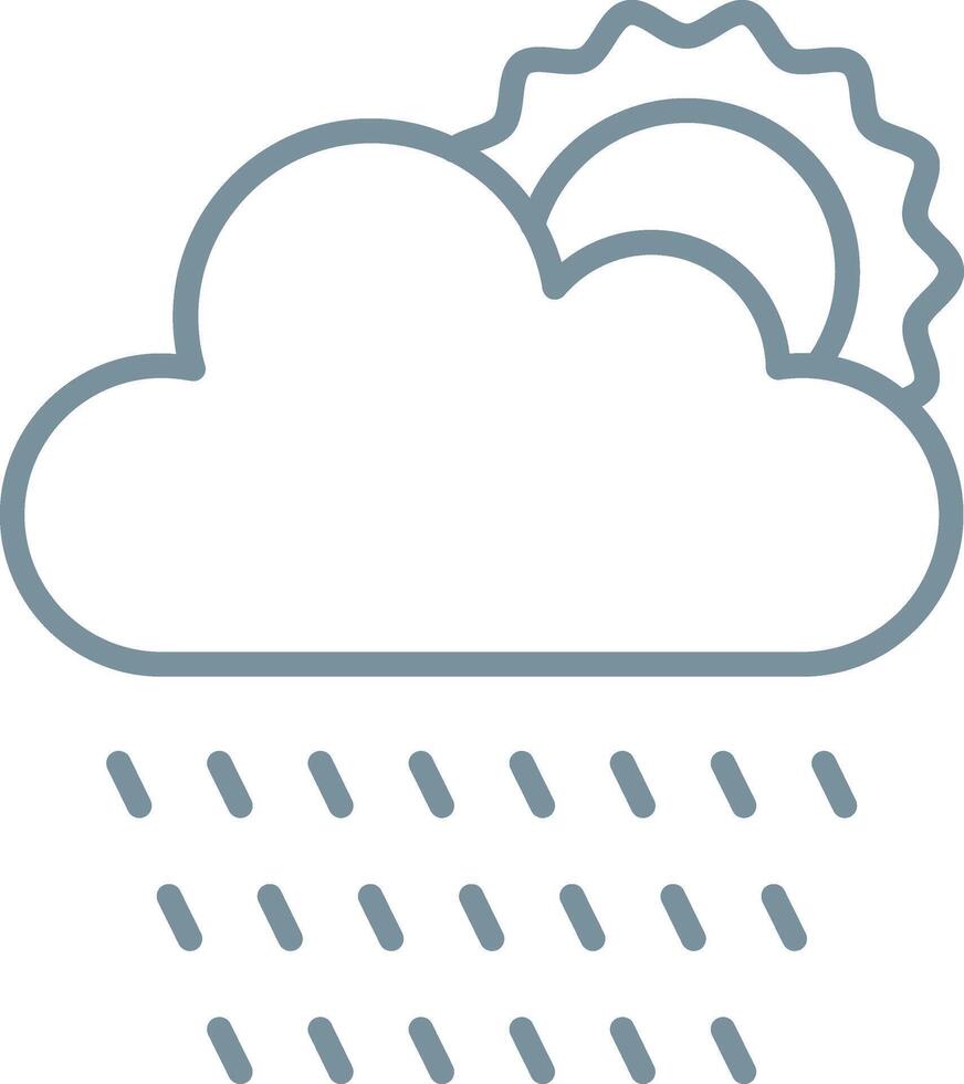 Rainy Day Line Icon vector