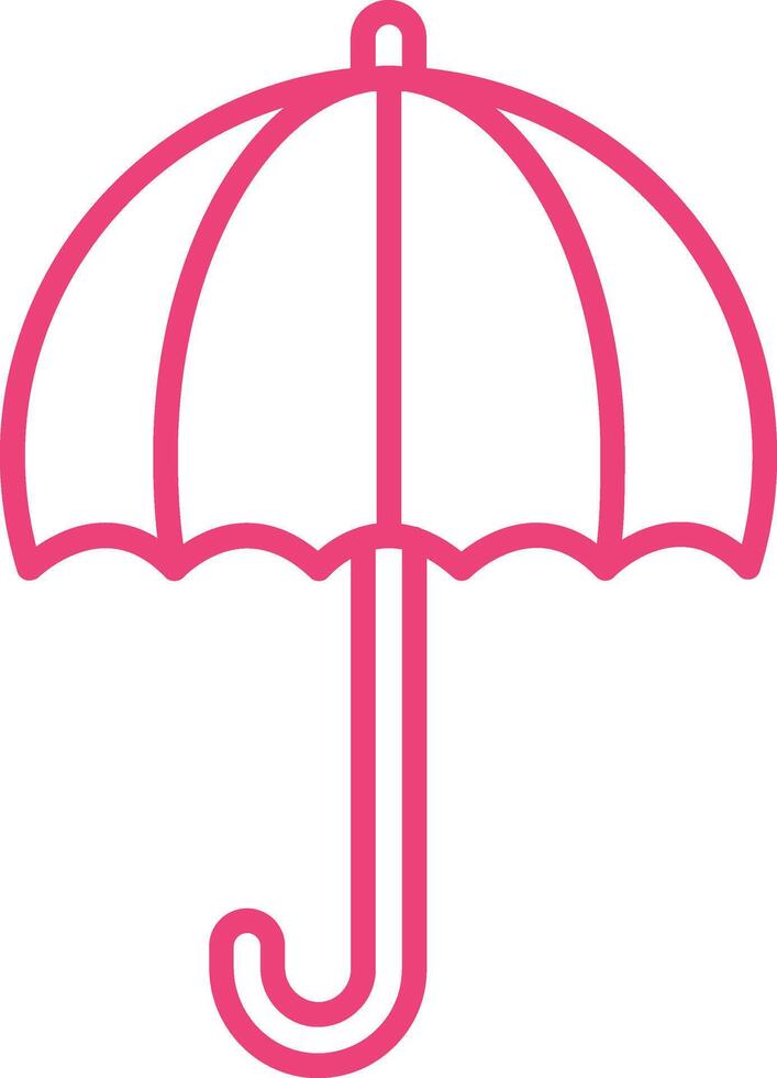 Umbrella Line Icon vector