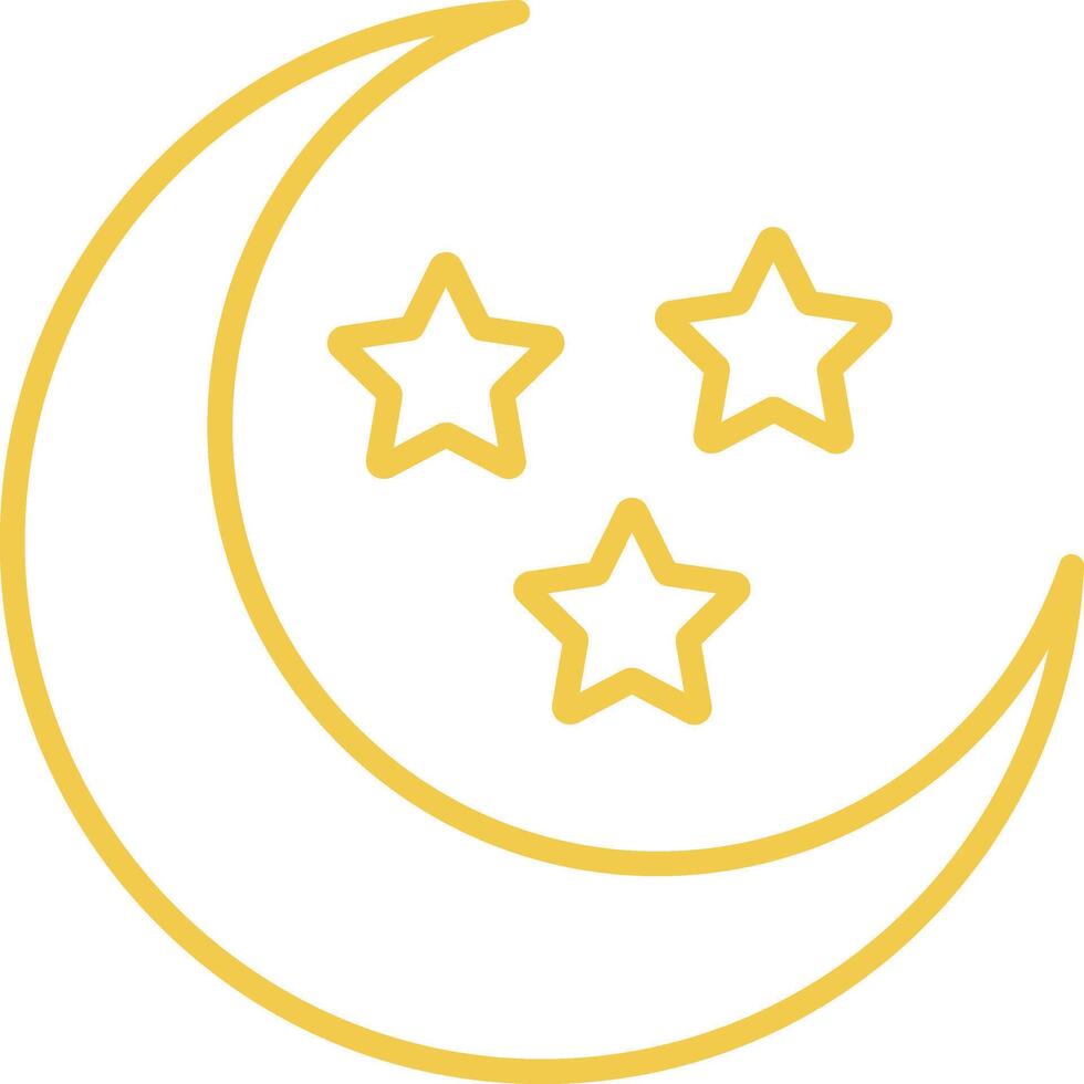 Night Line Icon vector