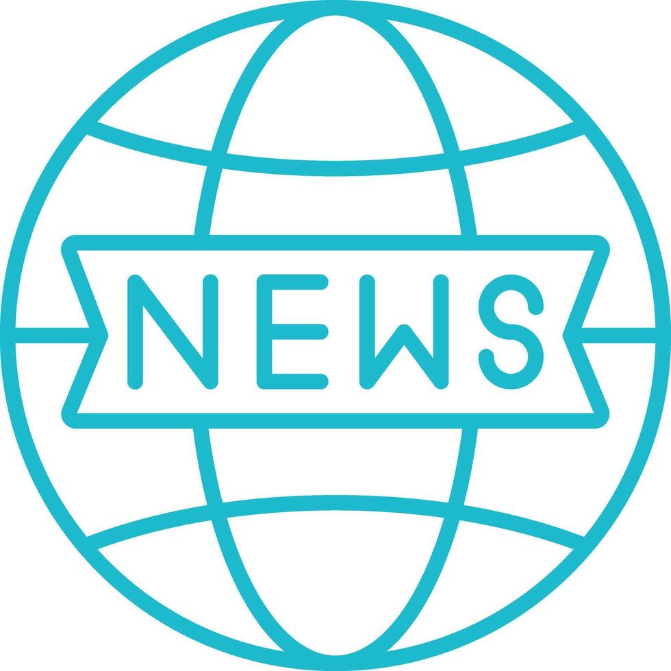 News Outline Icon vector