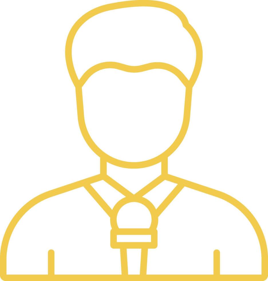 Journalist Line Icon vector