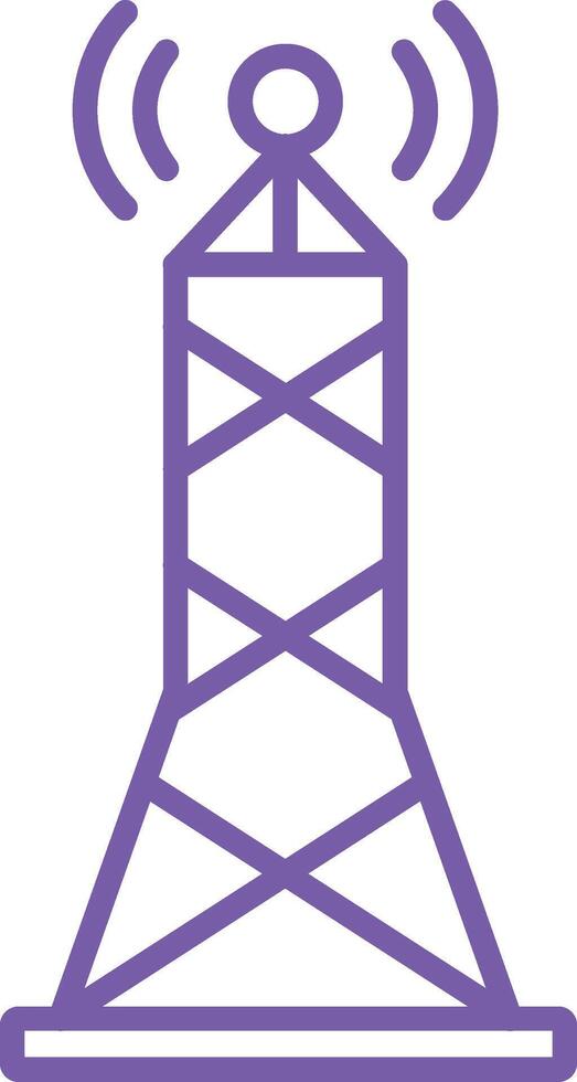 Signal Tower Line Icon vector