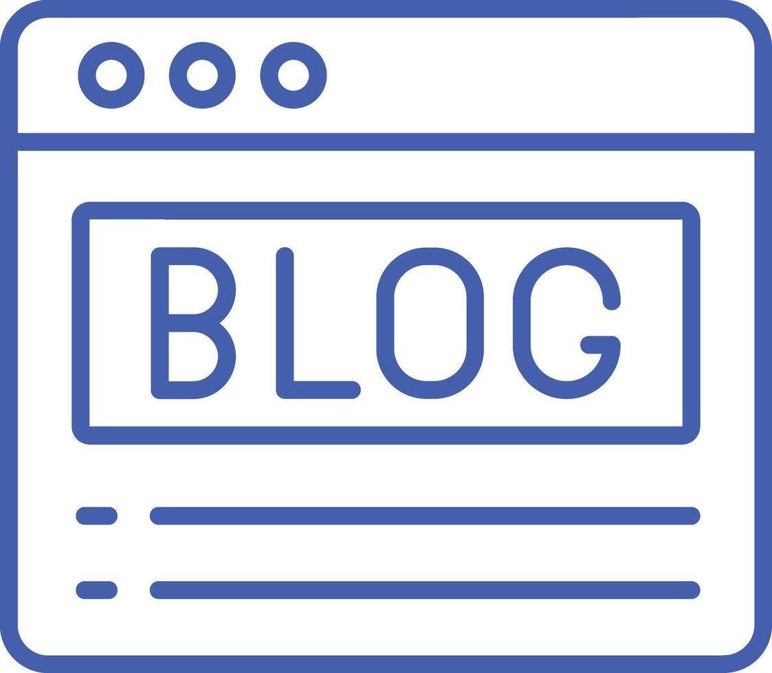 Blog Outline Icon vector