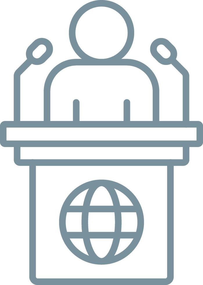 Conference Line Icon vector