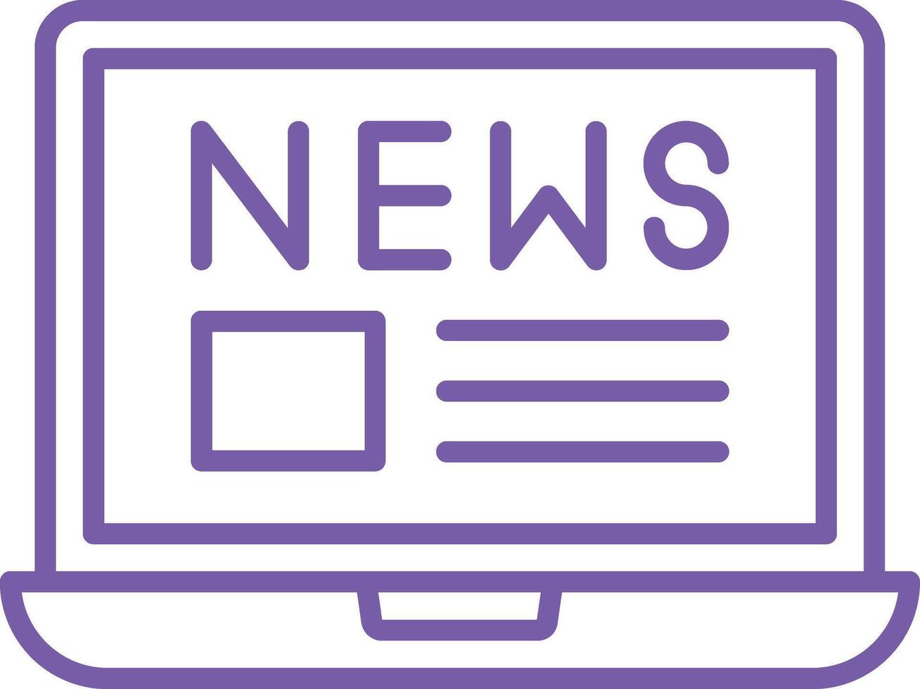 Laptop Line Icon vector