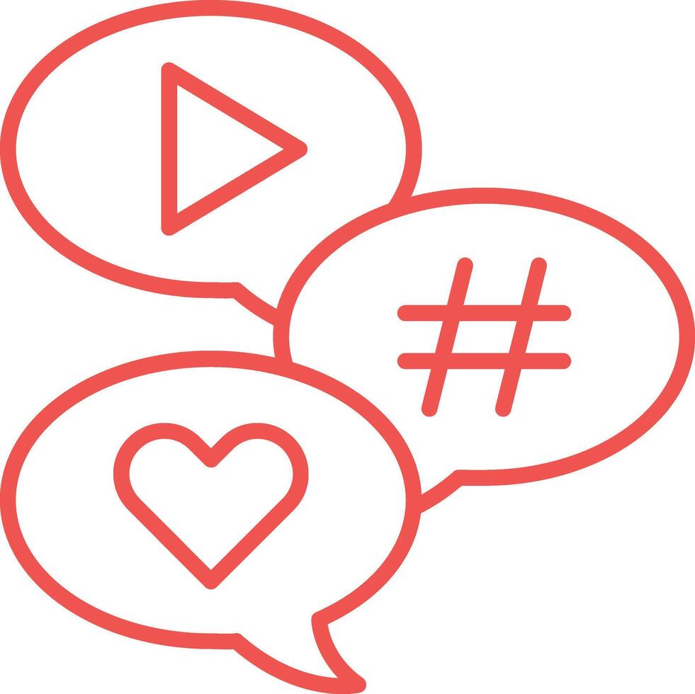 Social Media Line Icon vector