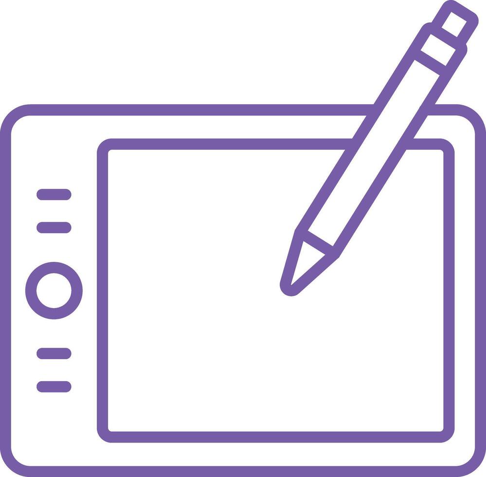 Graphic Tablet Line Icon vector