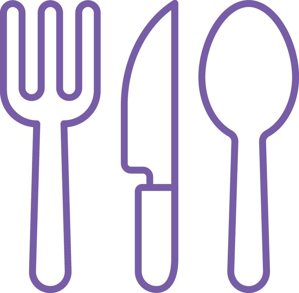 Cutlery Line Icon vector