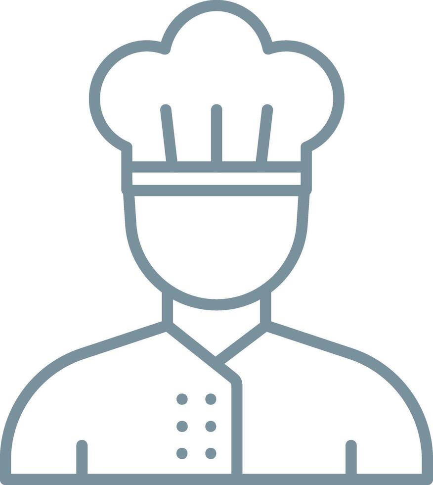 Chef Outline Icon vector