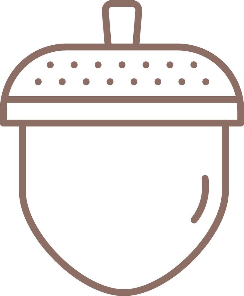 Acorn Line Icon vector