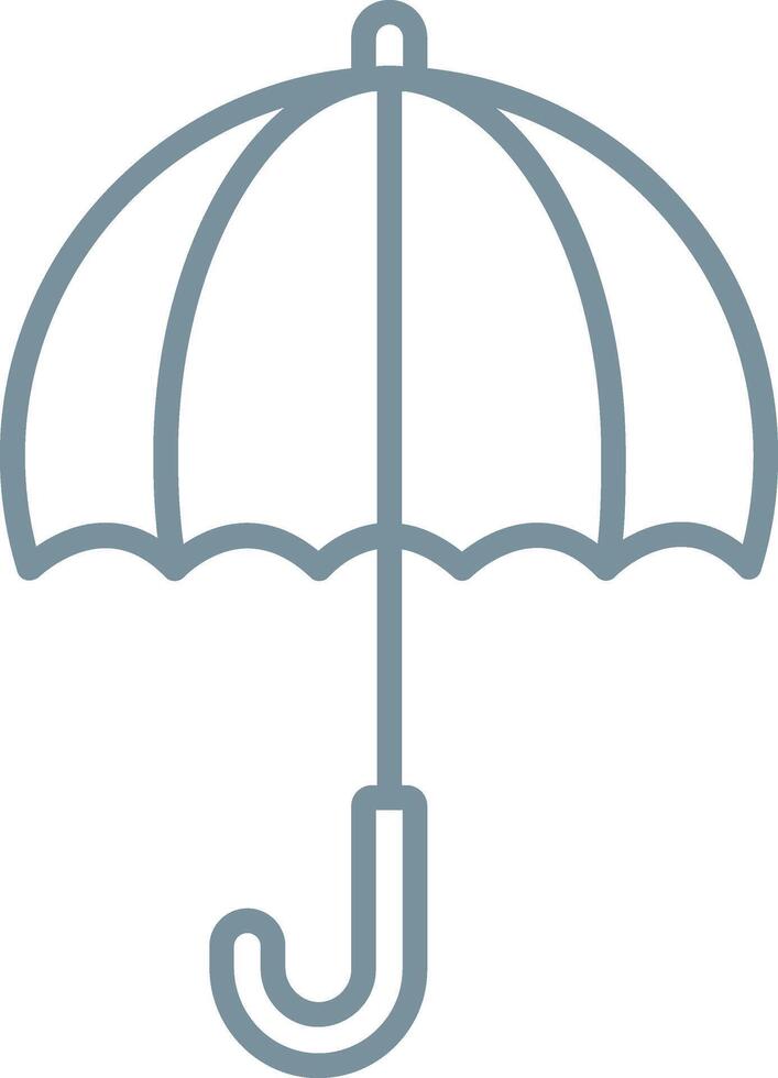 Umbrella Outline Icon vector