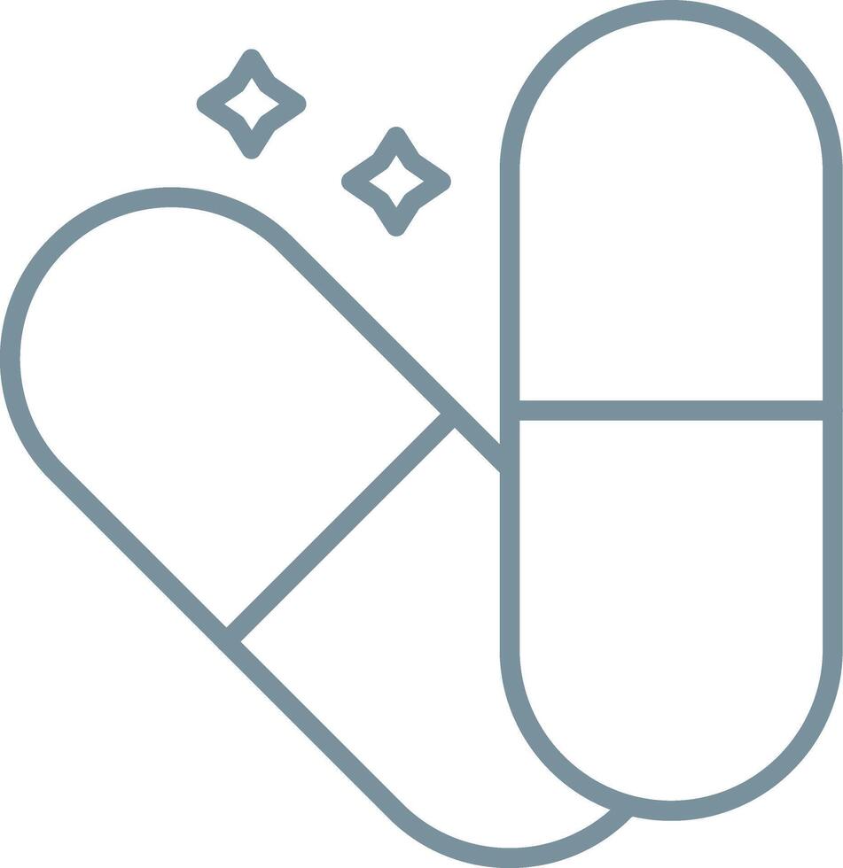 Capsules Line Icon vector