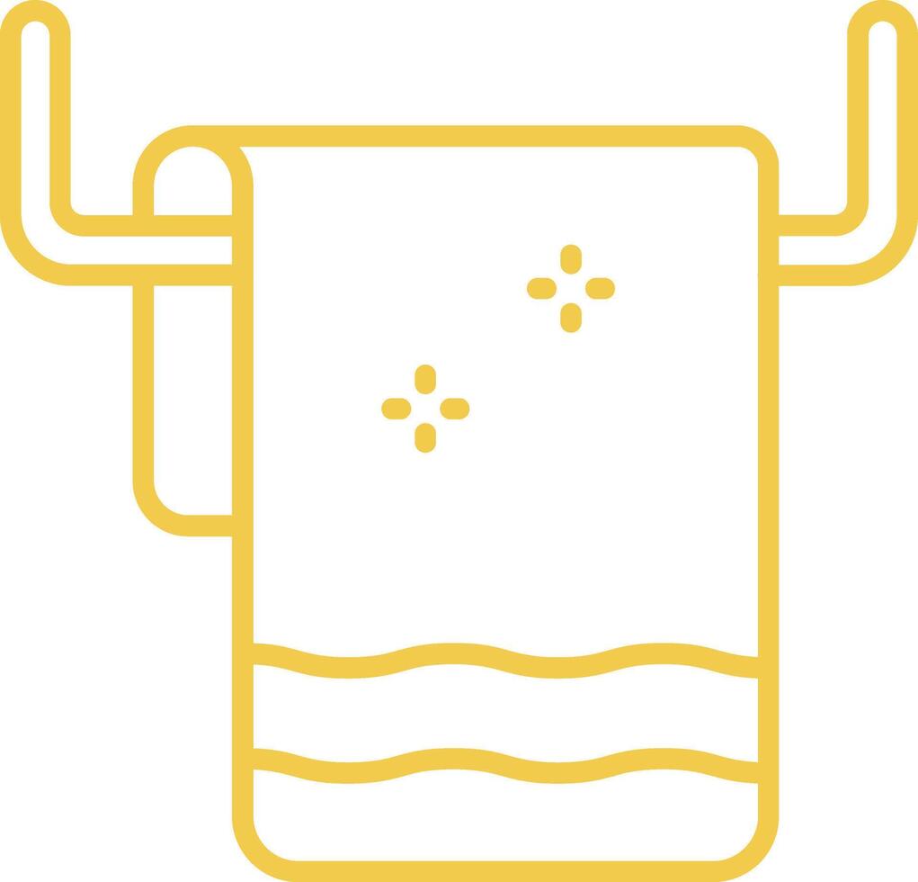 Towel Outline Icon vector