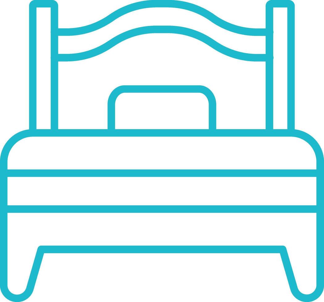 Single Bed Line Icon vector